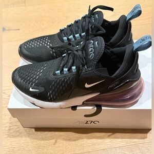 Nike Air Max 270 Black with Purple Air Bubble size 8